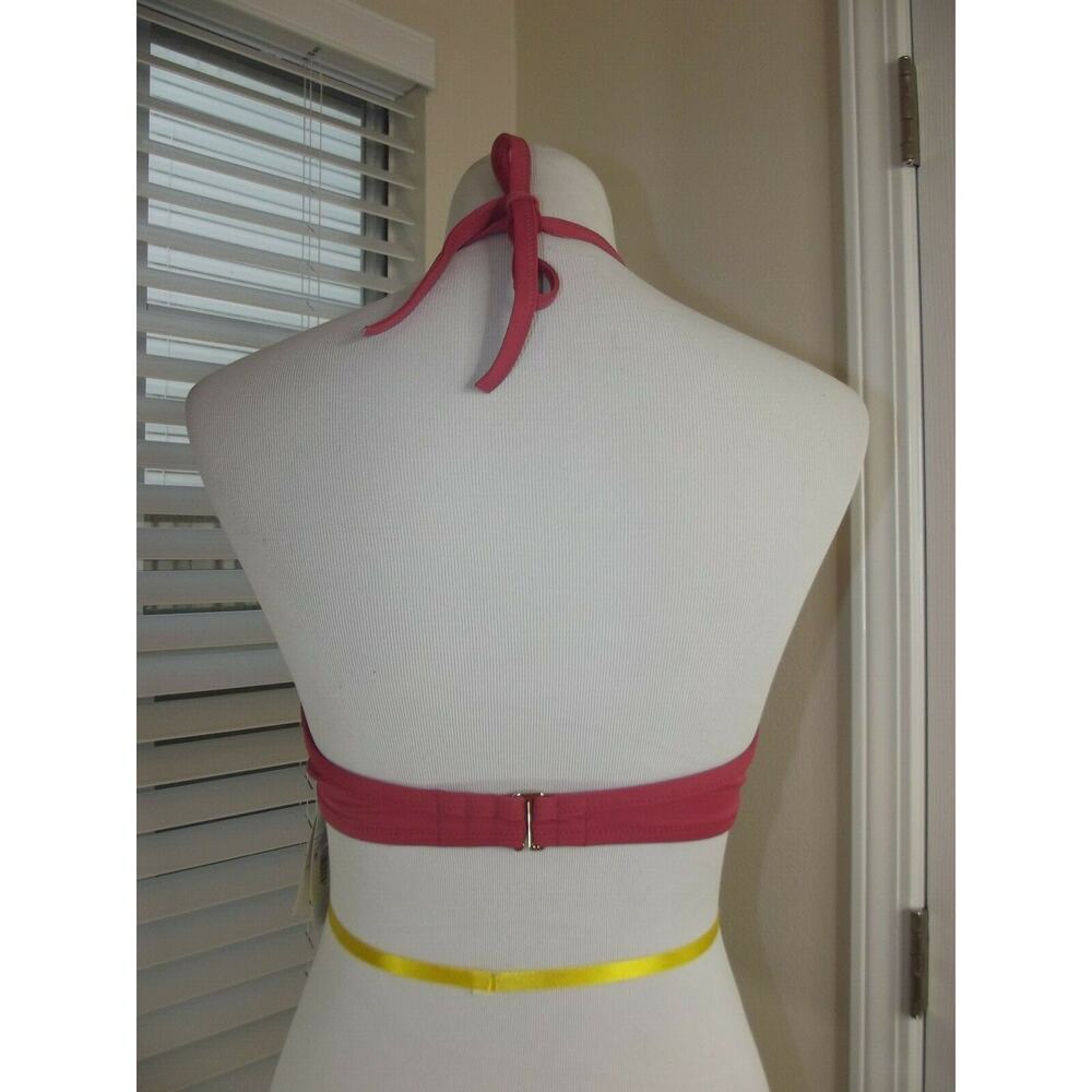 NWT SHADE & SHORE Rose Pink Lightly Lined PUSH UP BIKINI TOP 34B - Picture 6 of 8
